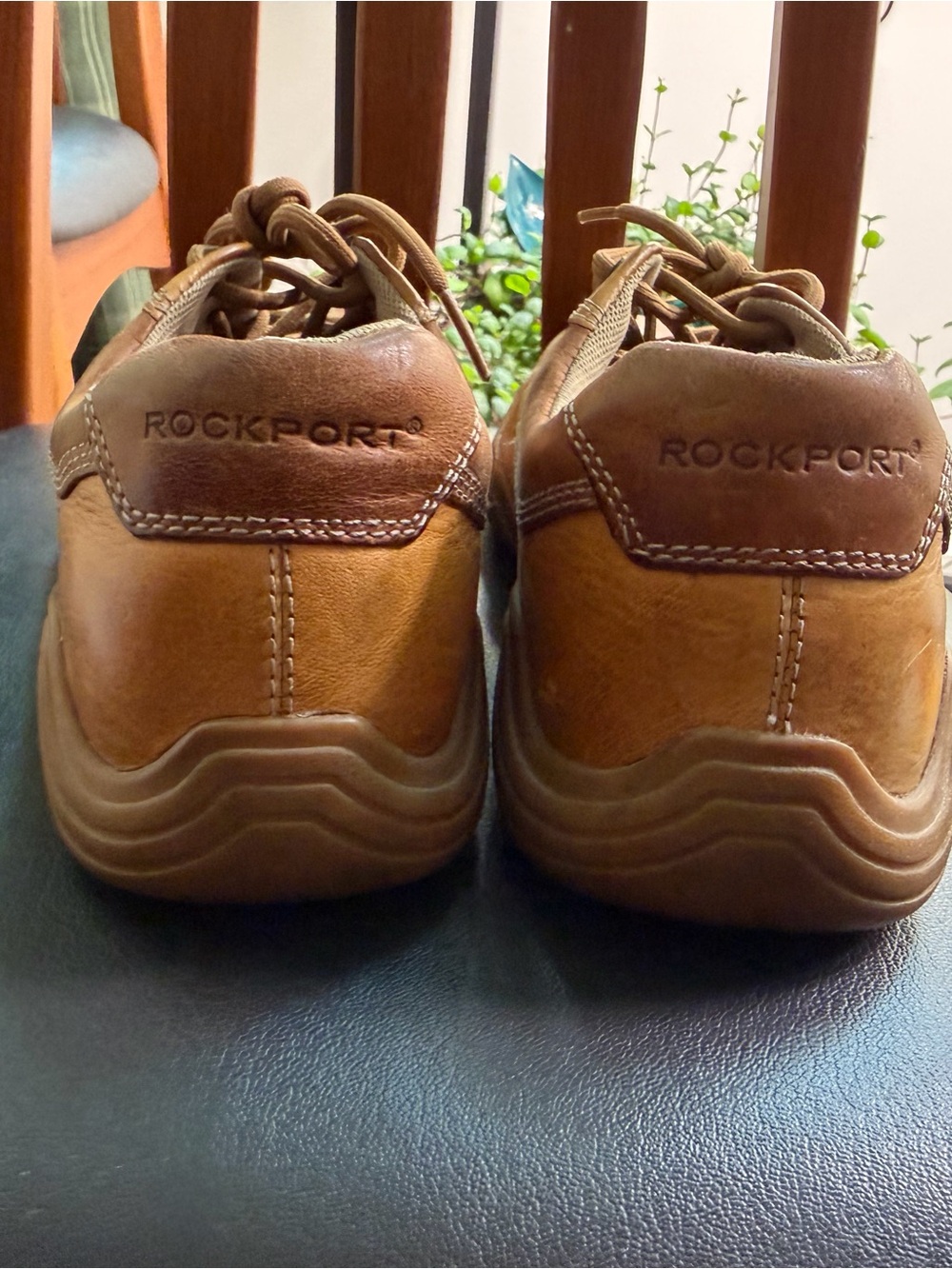 Rockport Men's Caramel Tan Leather Lace-Up Loafers Shoes - Picture 5 of 13